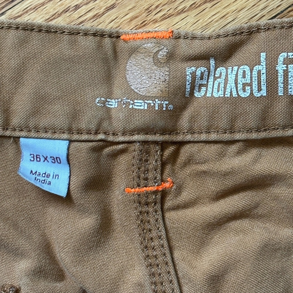 Carhartt Upland Field Pants Brown Double Brush Guard Knee Mens 36x30 - Picture 5 of 8
